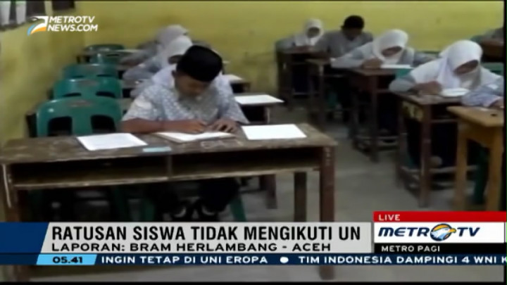 Ratusan Siswa di Aceh Tidak Mengikuti Ujian Nasional