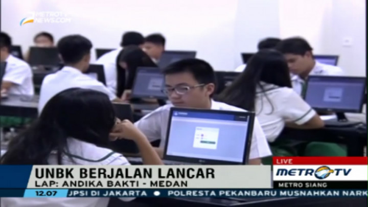 Pelaksanaan UNBK Hari Terakhir di Medan Berjalan Lancar