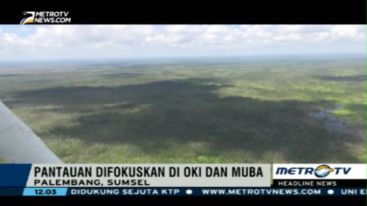 Cegah Kebakaran Lahan, BPBD Sumsel Pantau Sejumlah Daerah Lewat Udara