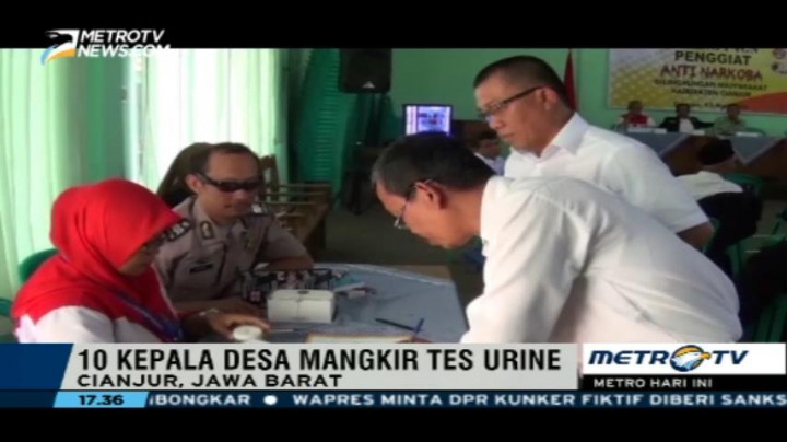 Sepuluh Kades di Cianjur Mangkir Tes Urine