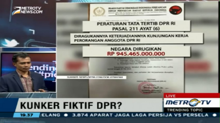 Penyebab Anggota DPR Melakukan Kunjungan Kerja Fiktif