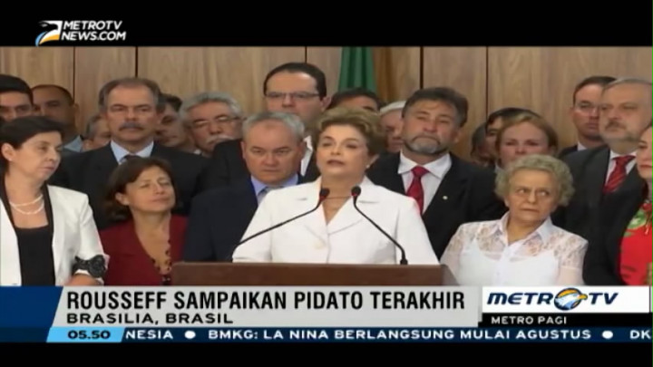 Rousseff Bantah Tudingan Korupsi di Pidato Terakhirnya