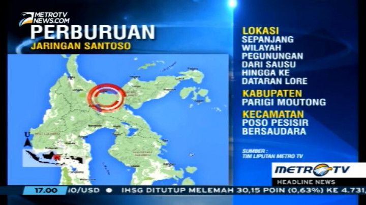 Satgas Tinombala Lumpuhkan Dua Terduga Teroris Jaringan Santoso