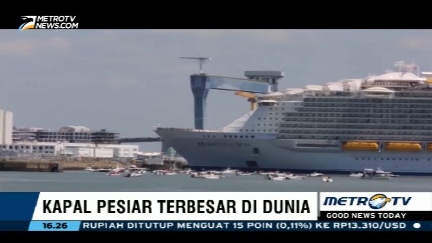 Kapal Pesiar Terbesar di Dunia Mulai Pelayaran Perdananya ke Inggris