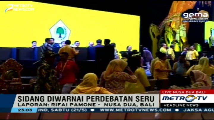 Sidang Pleno Munaslub Golkar Diwarnai Interupsi