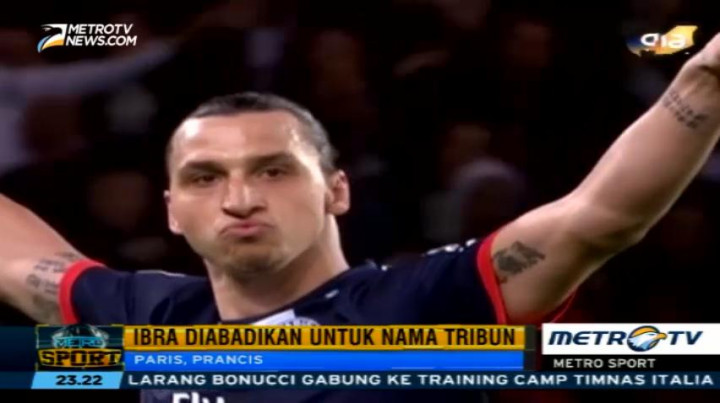 Ibrahimovic akan Jadi Nama Tribun di Parc de Princes