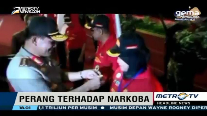 Kapolri Lantik 10.000 Satgas Antinarkoba se-Provinsi Lampung