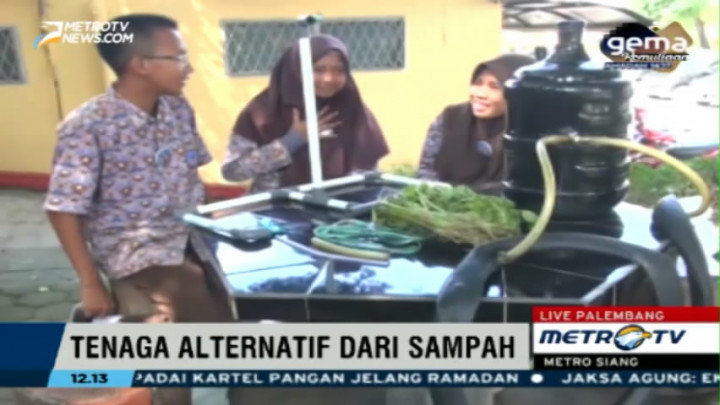 Siswa SMAN 6 Palembang Sulap Limbah Sayuran Jadi Energi Alternatif