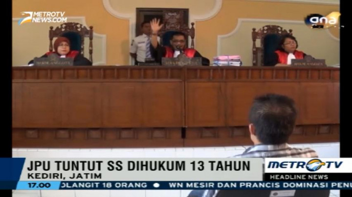 Pemerkosa Anak di Kediri Divonis 9 Tahun Penjara