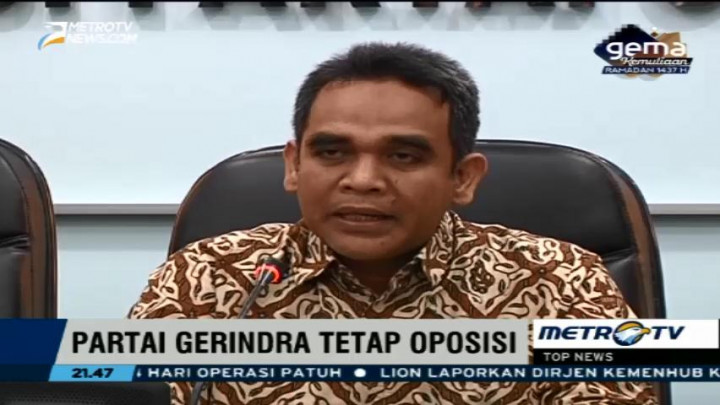 Gerindra Konsisten di Partai Oposisi Pemerintah