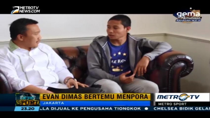 Kembali ke Indonesia, Evan Dimas Curhat ke Menpora