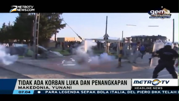 Imigran Terlibat Bentrok dengan Polisi di Makedonia