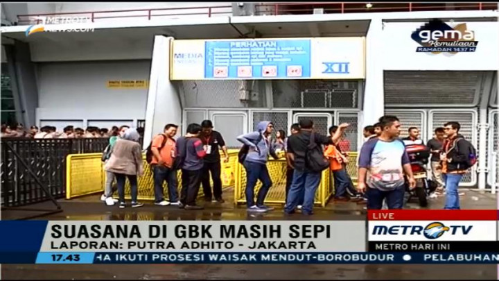 GBK Masih Sepi Penonton Jelang Laga Calcio Legend