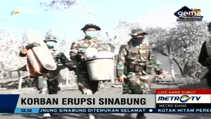 Proses Evakuasi Korban Erupsi Sinabung Dihentikan