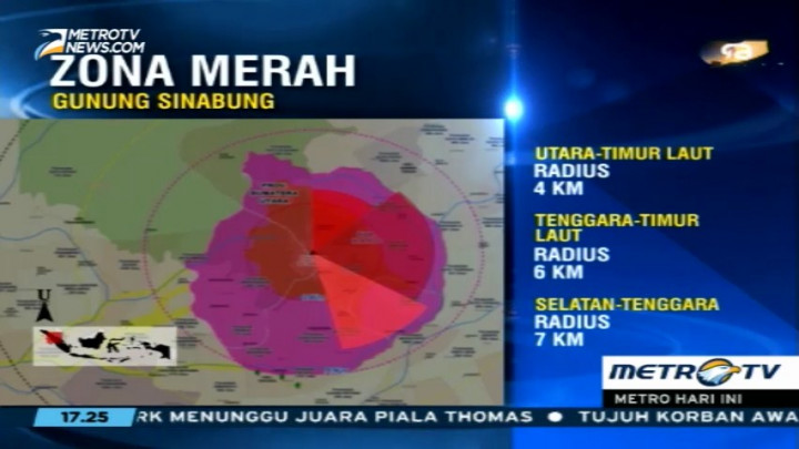 Ini Zona Merah Gunung Sinabung