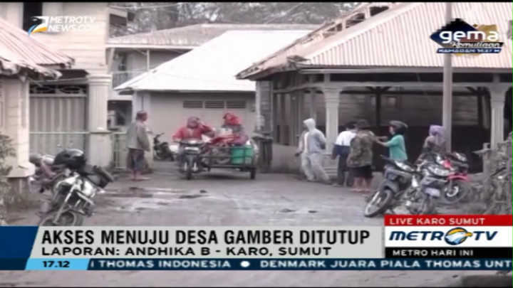 Pascaevakuasi Korban Sinabung, Akses Menuju Desa Gamber Ditutup