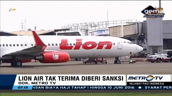 Tak Terima Diberi Sanksi, Lion Air Menuntut Balik