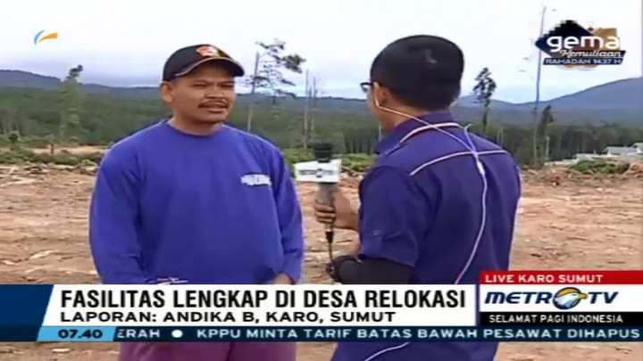 Warga Terdampak Erupsi Gunung Sinabung Direlokasi ke Desa Siosar