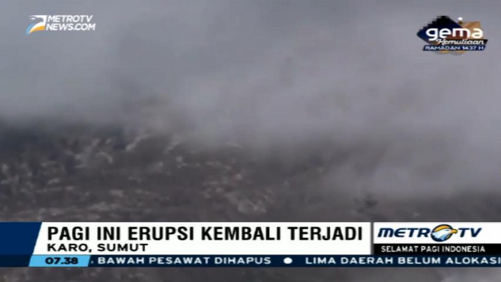 Pagi Ini Erupsi Gunung Sinabung Kembali Terjadi