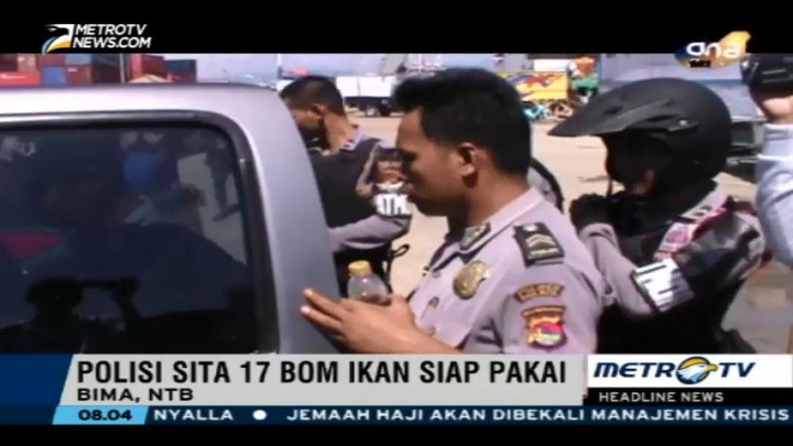 Polair Mabes Polri Amankan Empat Pelaku Bom Ikan