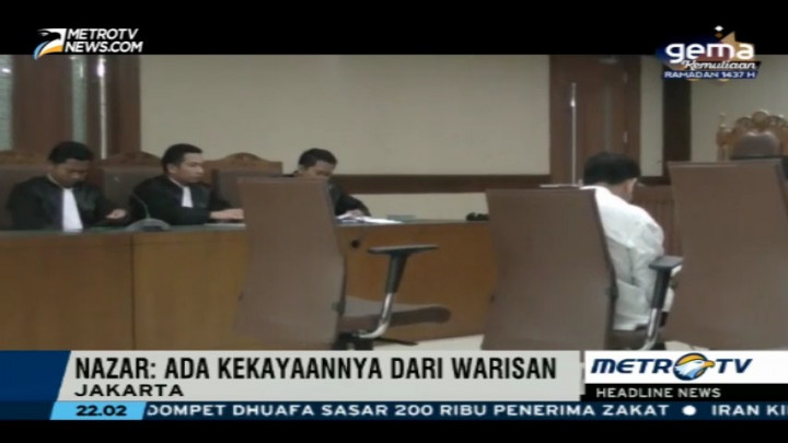 Nazarrudin Minta Sebagian Asetnya Dikembalikan
