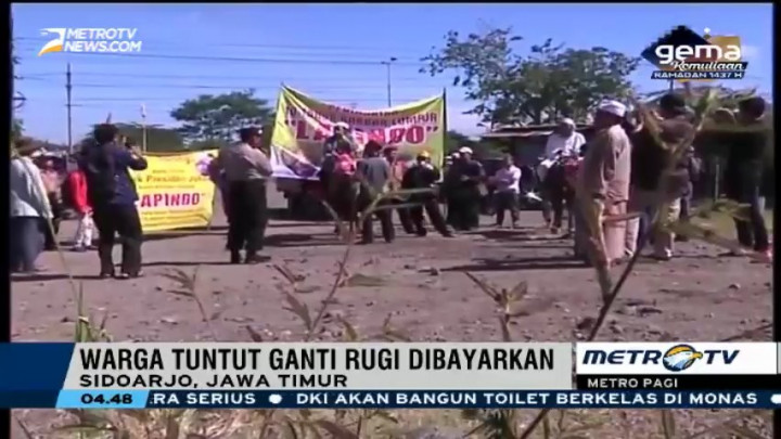 10 Tahun Lumpur Lapindo, Warga Gelar Unjuk Rasa