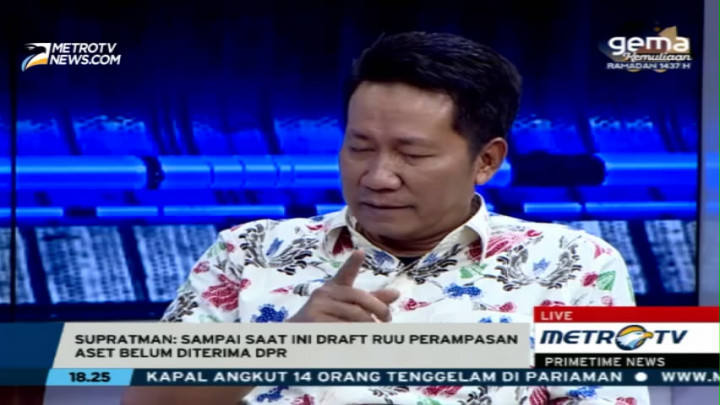 Draft RUU Perampasan Aset Belum Diterima DPR