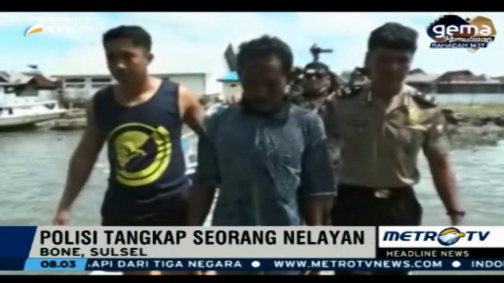 Polair Bone Tangkap Nelayan Gunakan Bom Ikan