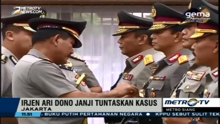 Badrodin Haiti Lantik Irjen Ari Dono Sebagai Kabareskrim