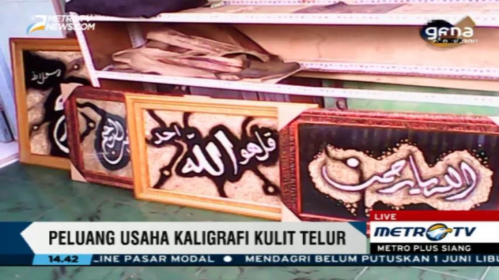 Jelang Ramadan, Pesanan Kaligrafi Kulit Telur Bertambah