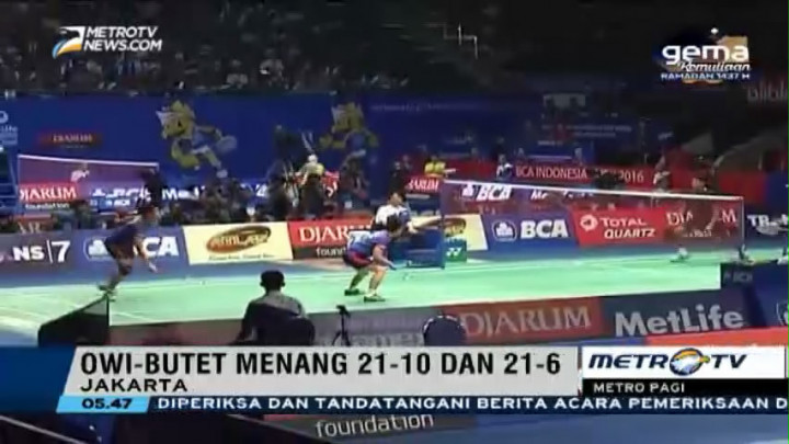 Owi-Butet Sukses Melaju ke Babak Kedua Indonesia Open 2016