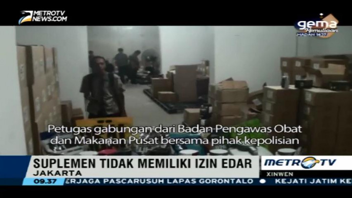 BPOM Sita Suplemen Ilegal Senilai Rp2,5 Miliar