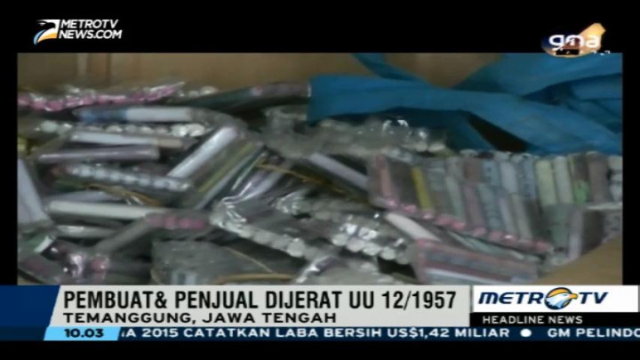 Polisi Temukan 61 Ribu Batang Petasan di Temanggung