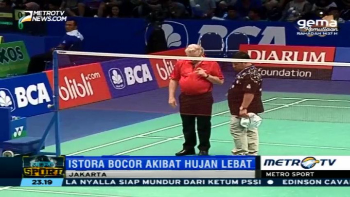 Indonesia Terbuka 2016 Sempat Terhenti Akibat Istora Bocor