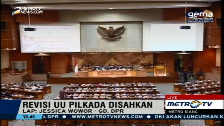 Revisi UU Pilkada Resmi Disahkan