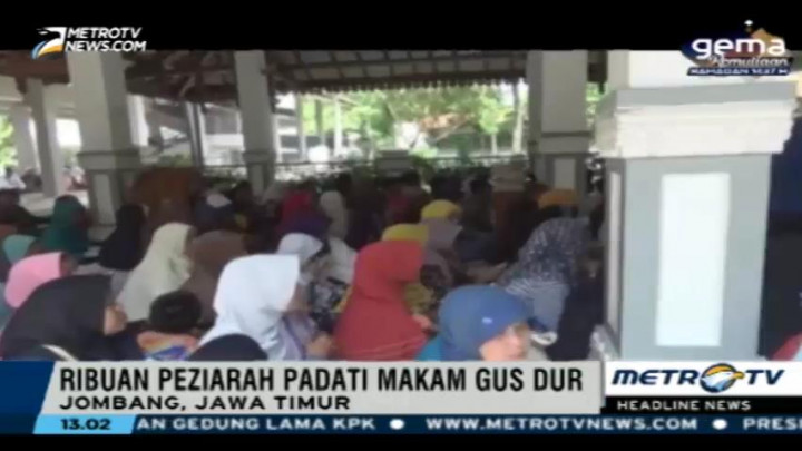 Jelang Ramadan, Ribuan Peziarah Padati Makam Gus Dur