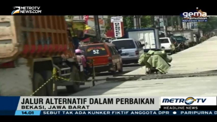 Perbaikan Jalur Alternatif Perbatasan Kabupaten Bekasi-Karawang