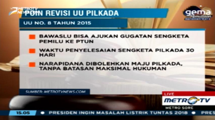 Poin-poin Utama UU Pilkada Hasil Revisi