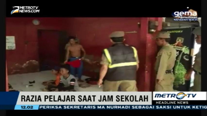 Satpol PP Kabupaten Rembang Razia Pelajar Saat Jam Sekolah