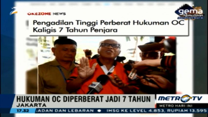Banding Ditolak, Hukuman OC Kaligis Ditambah Jadi 7 Tahun