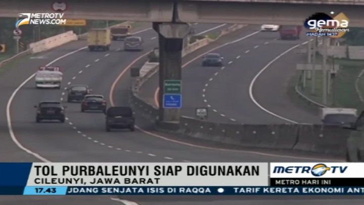 Jelang Mudik, Tol Purbaleunyi Siap Digunakan