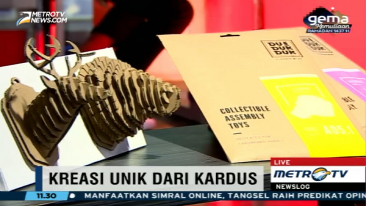 Kreasi Unik dari Bahan Kardus Bekas