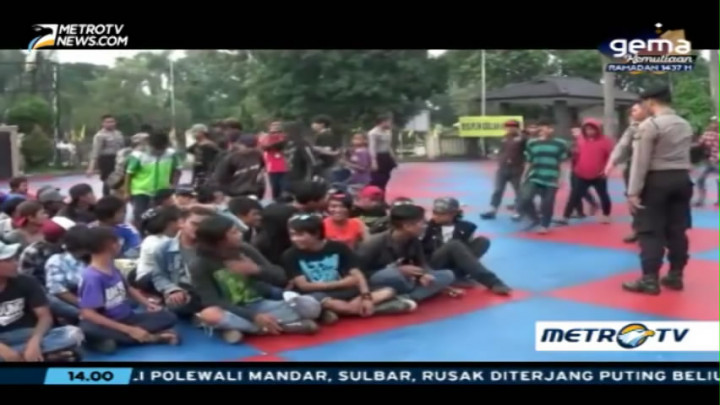 Ratusan Pemuda dan Wanita Diamankan dalam Razia Lokalisasi di Cileungsi