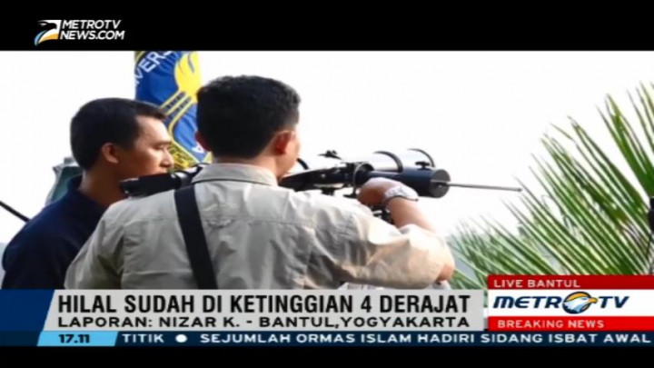 Ketinggian Hilal di Parangtritis Empat Derajat