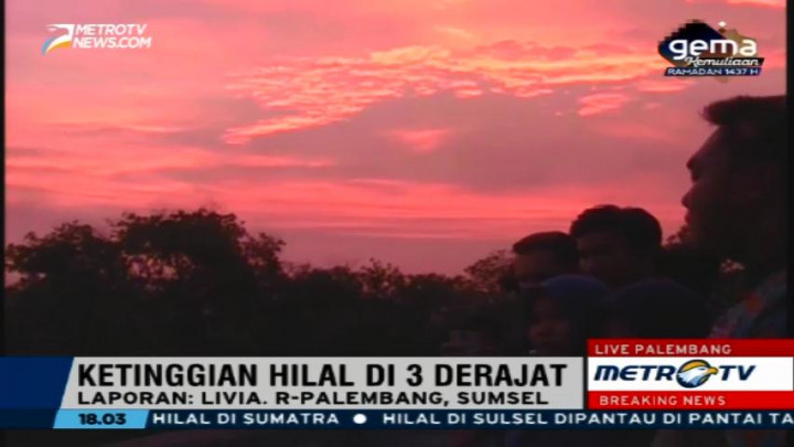 Data Hisab Menunjukkan Tinggi Hilal di Palembang Capai Tiga Derajat