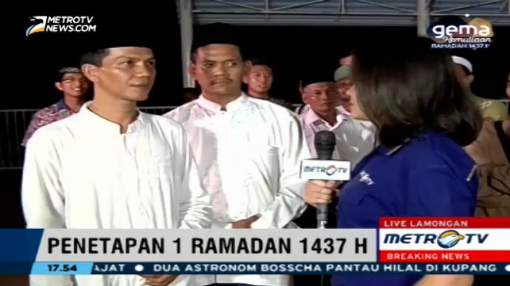 Cuaca Mendung, Hilal Tidak Terlihat di Lamongan