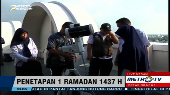 Pemantauan Hilal di Medan Dimulai Pukul 18.34 WIB