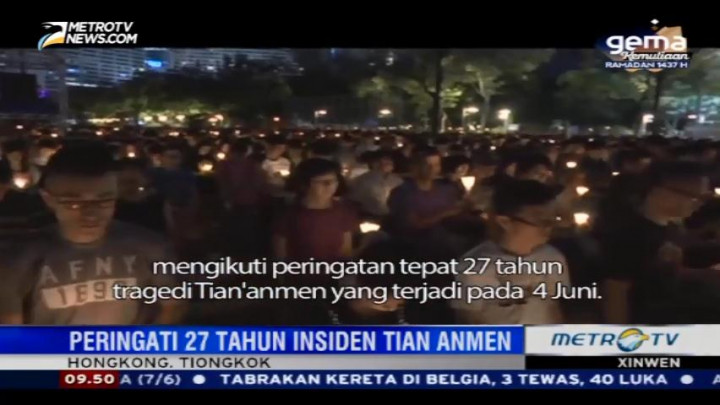 Ratusan Masyarakat Peringati Tragedi Tiananmen