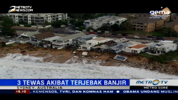 Banjir di Australia Tewaskan Tiga Orang