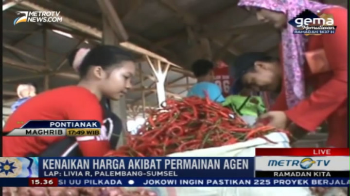 Kenaikan Harga Bahan Pokok di Sumsel Diduga Akibat Permainan Agen
